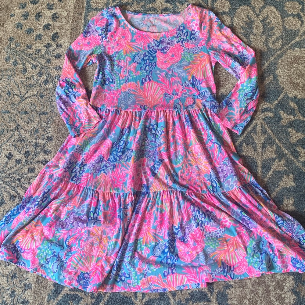 Lilly Pulitzer Pink and Blue Floral Mini Dress